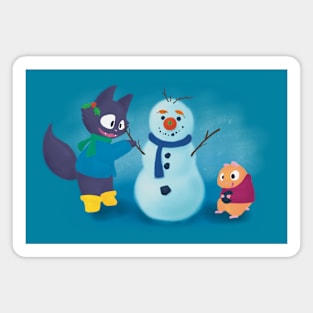 Snowman friends Magnet